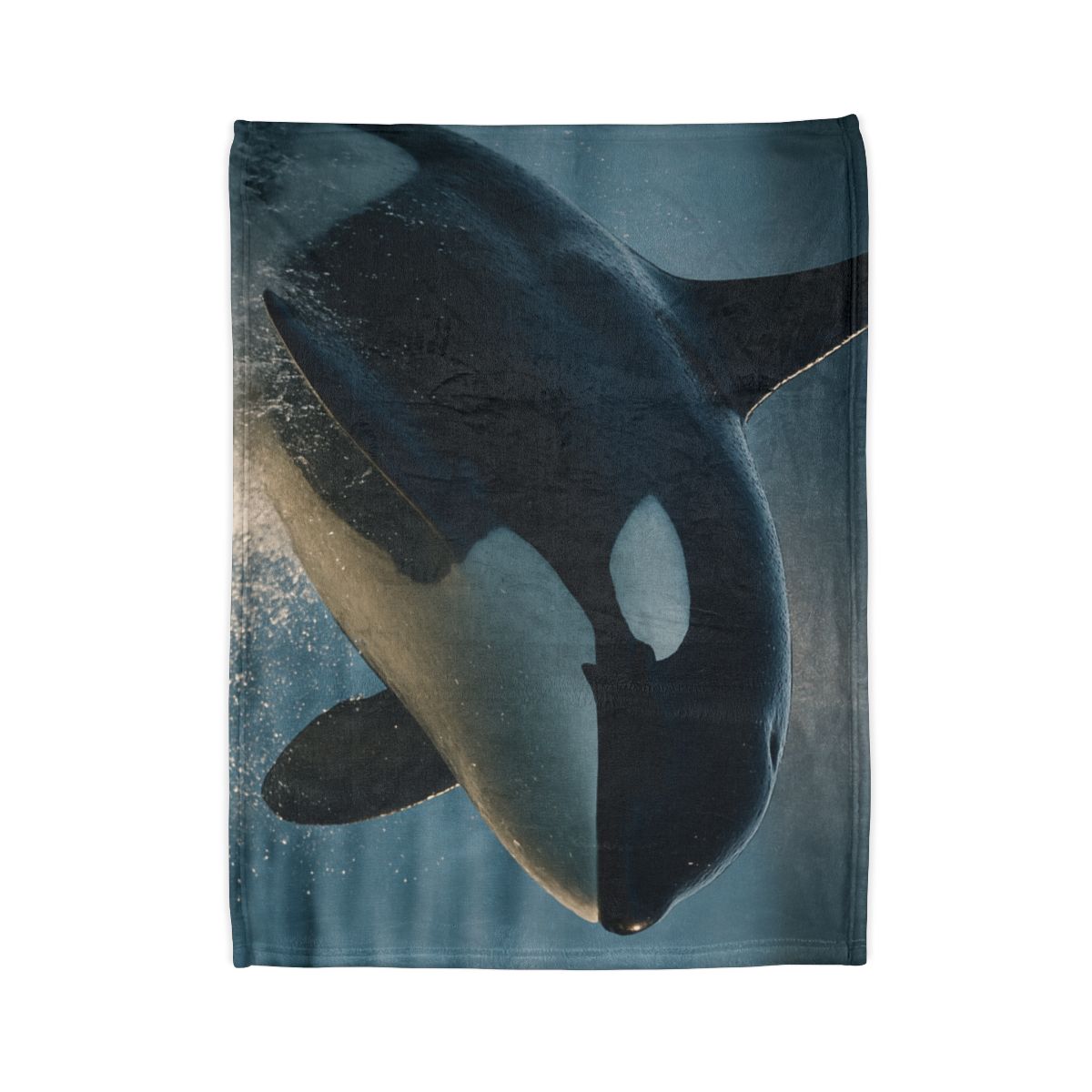 Abyss Glide Orca stylish throw blankets