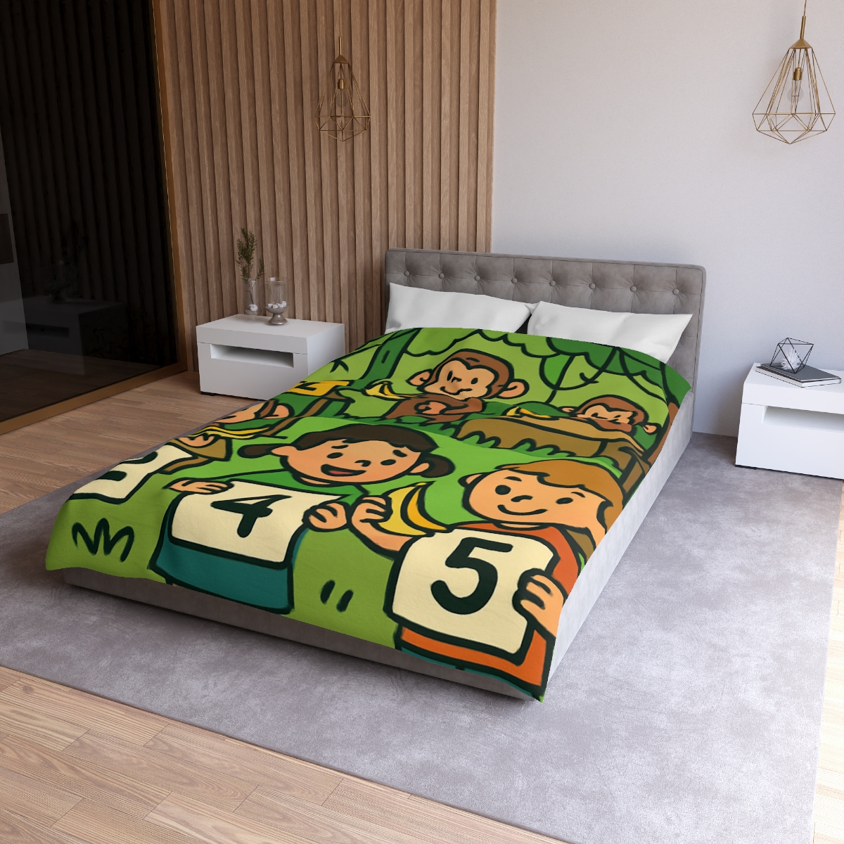 Jungle Math Monkey Market warm winter duvets