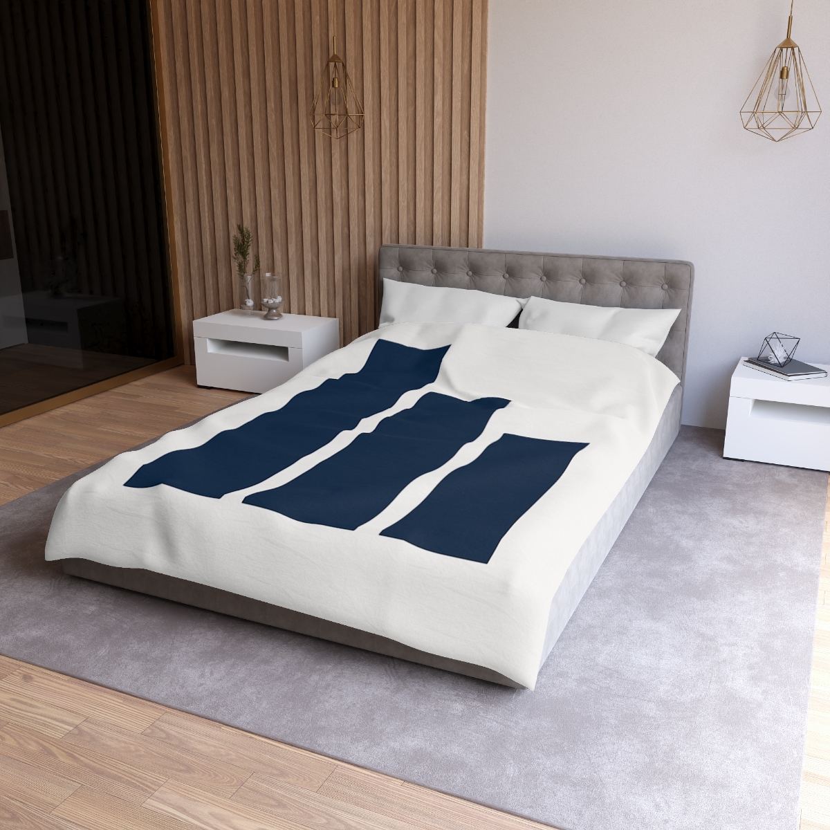 Three Vertical Bars With Balanced Gap warm winter duvets