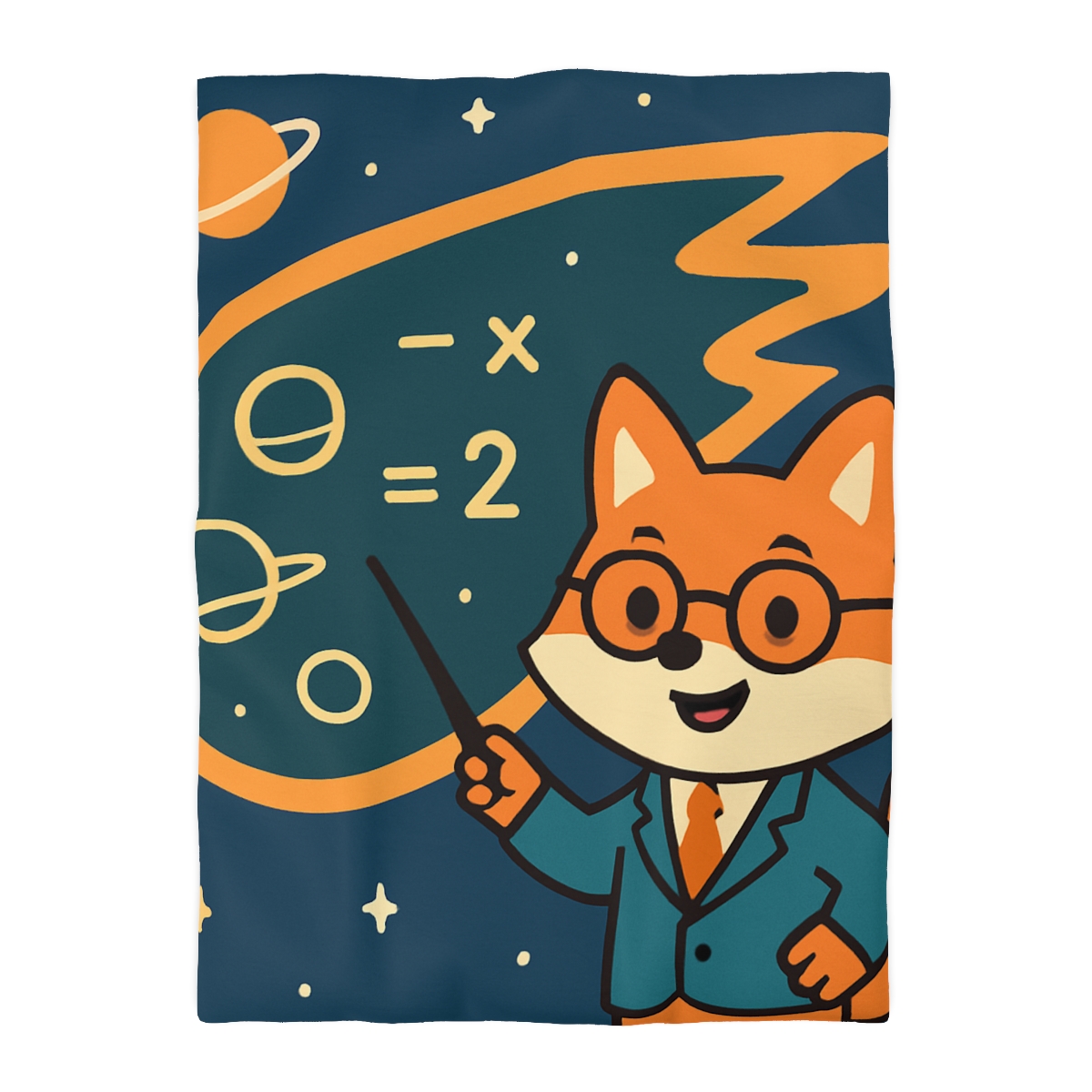 Comet Classroom With A Curious Fox soft comforter duvets