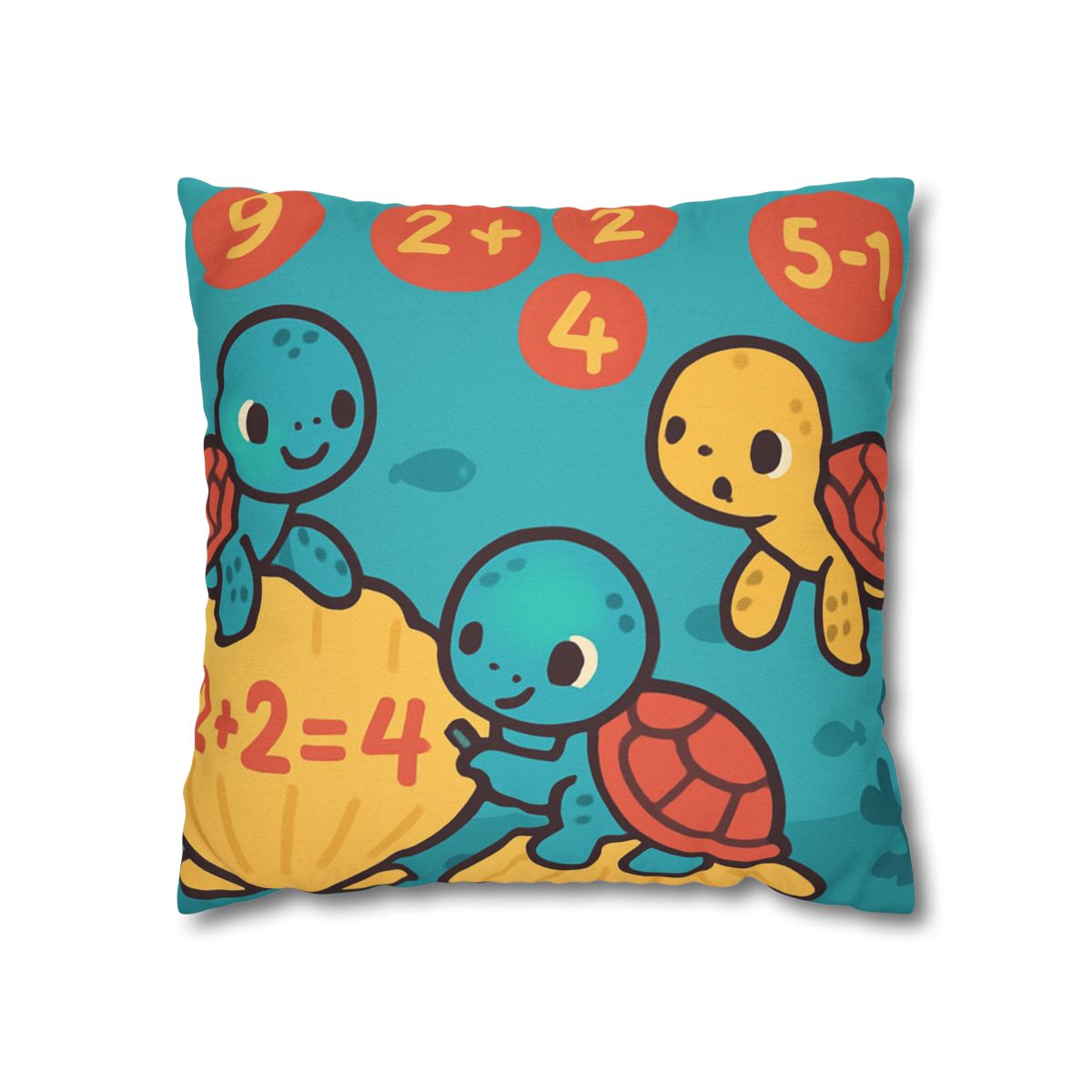 Coral Reef Math Turtles personalized pillow covers