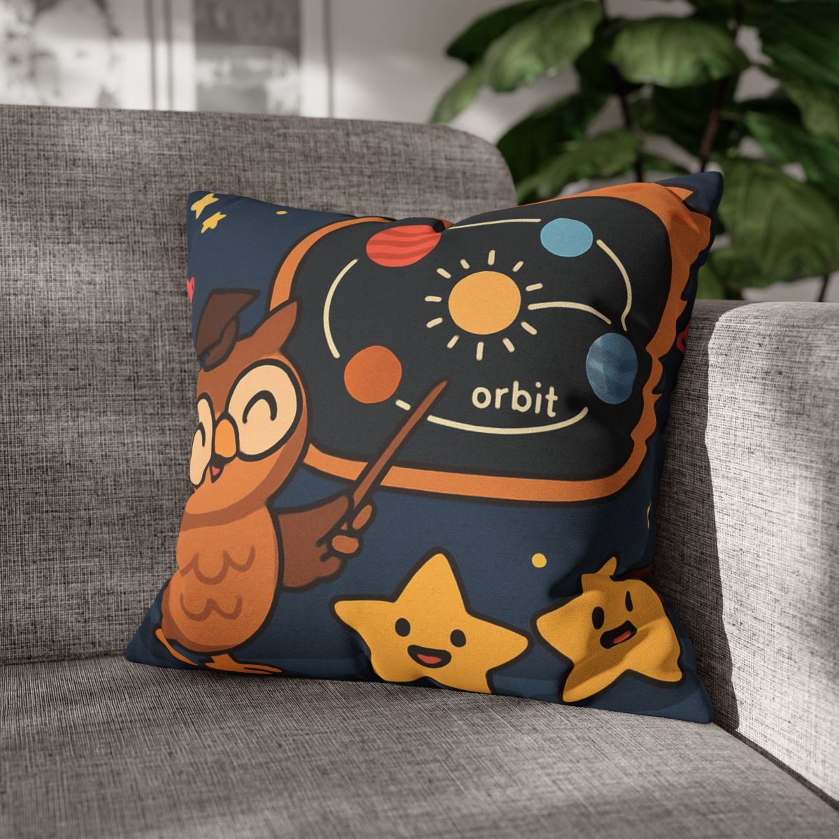 Comet Classroom Owl soft cotton pillow cases