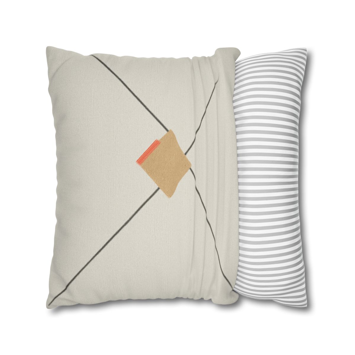 Diagonal Pair And Resting Square soft cotton pillow cases
