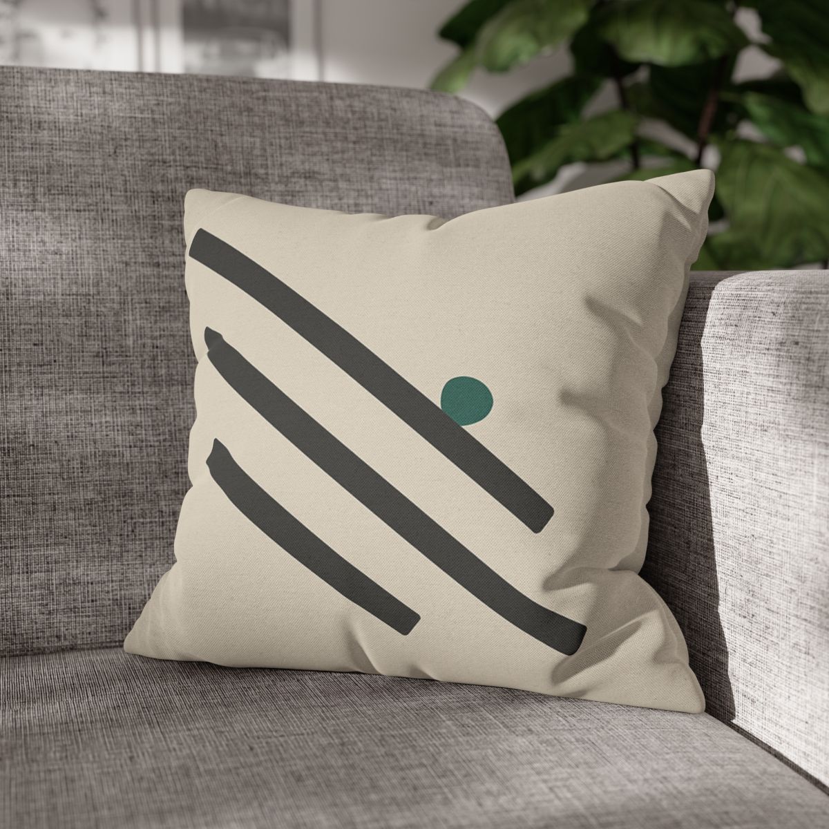 Staggered Short Bars With Quiet Dot designer print pillow cases
