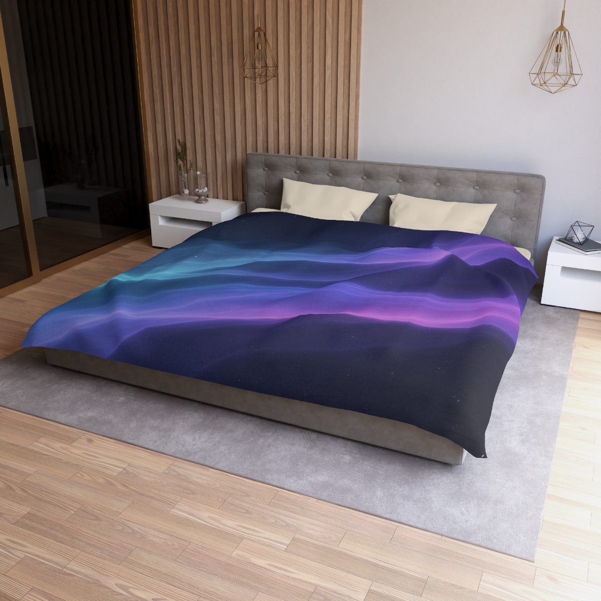 Prismatic Ion Veil Drift unique patterned duvets