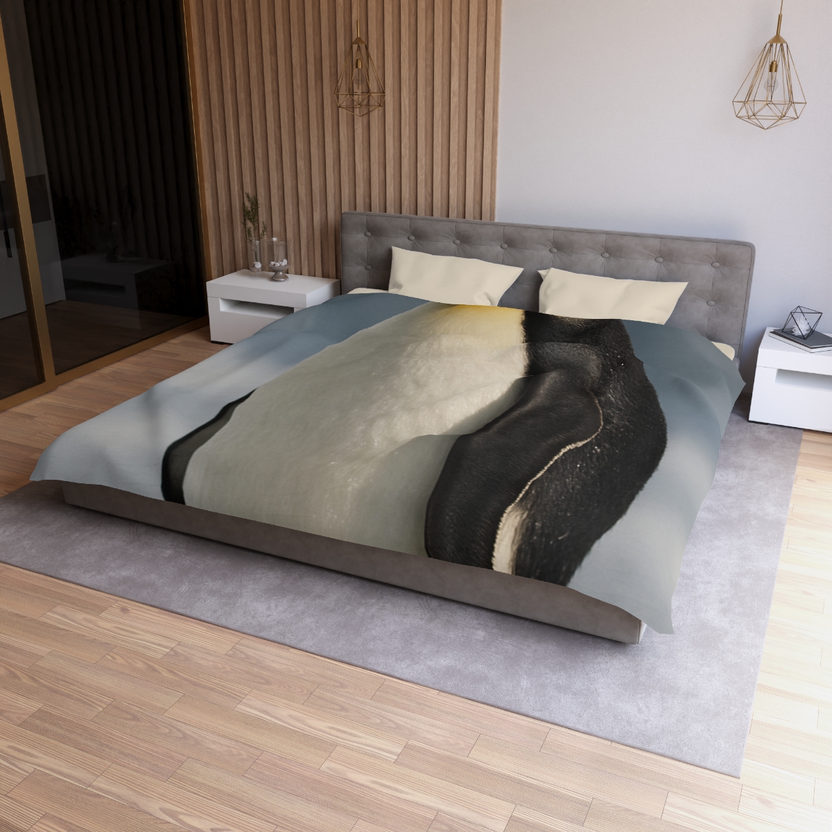 Aurora Drift Emperor Penguin stylish duvet covers