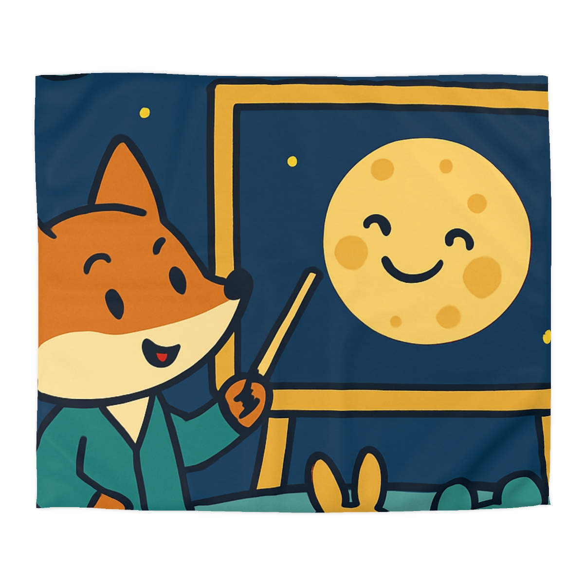 Stargazing Fox And Moon Classroom stylish duvet covers