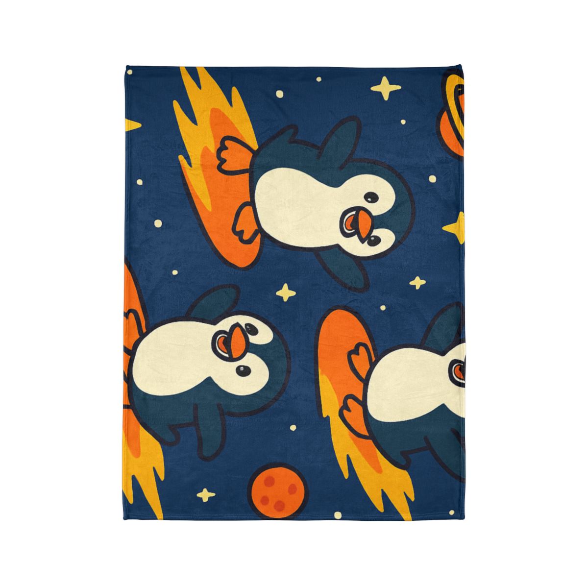 Comet Surfing Penguin Patrol warm winter blankets