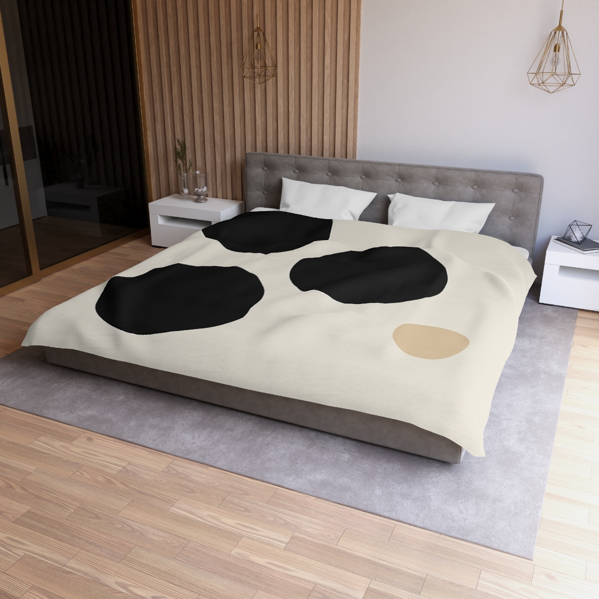 Asymmetric Dot Cluster unique patterned duvets