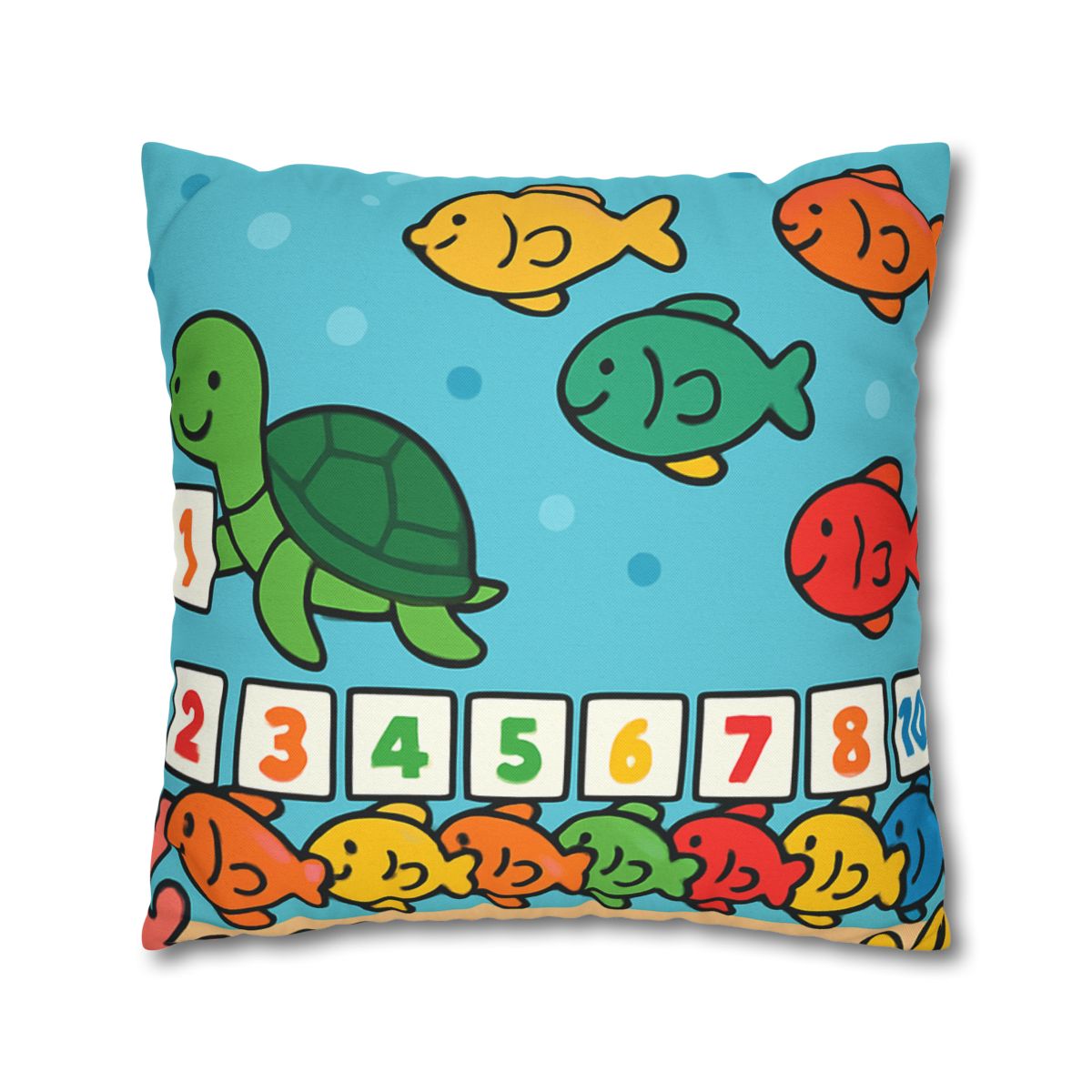 Coral Reef Number Parade personalized pillow covers