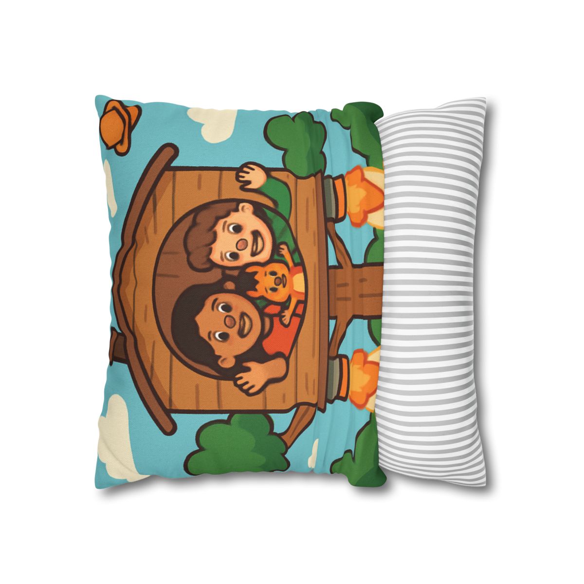 Rocket Powered Treehouse Forest stylish decorative pillowcases