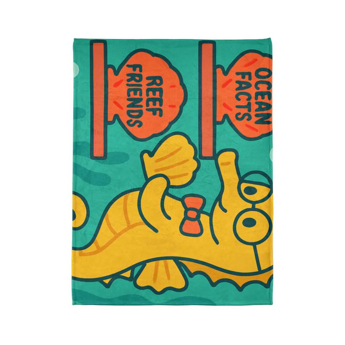 Underwater Library Of The Seahorse Librarian designer printed blankets