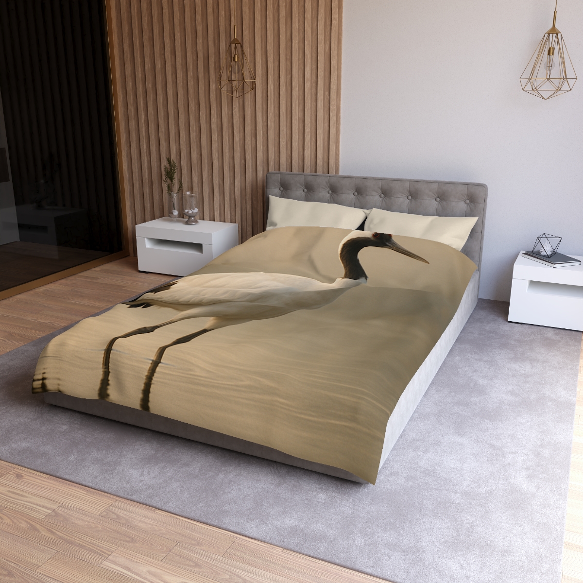 Dawn Balance Red Crowned Crane duvets for gifts