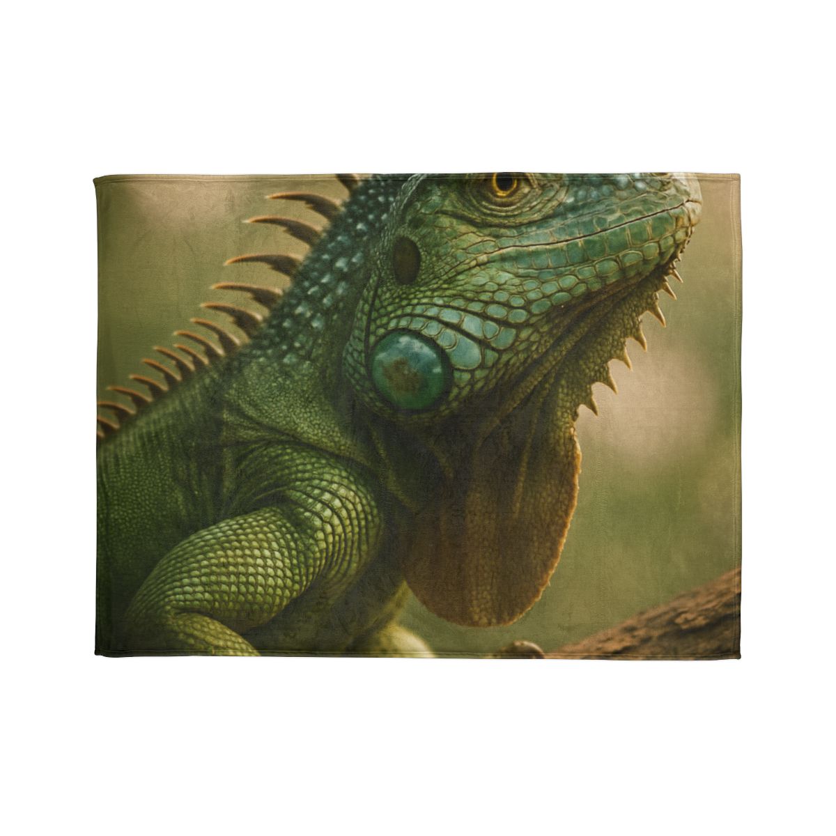 Sunlit Armor Green Iguana unique gift blankets