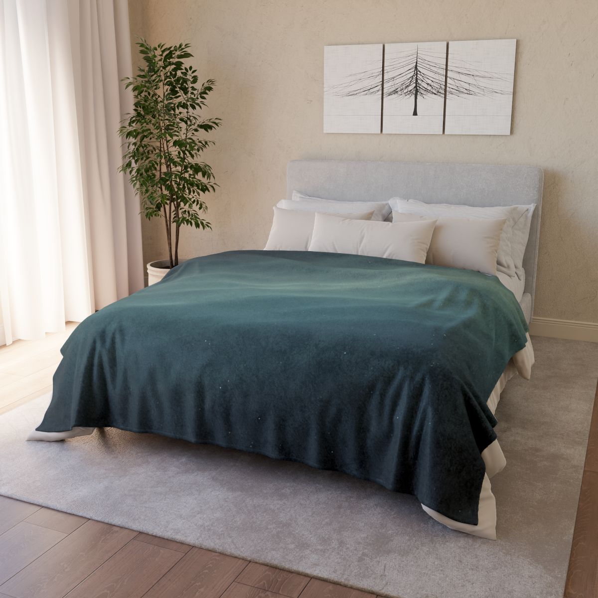 Dark Energy Gradient Drift designer printed blankets