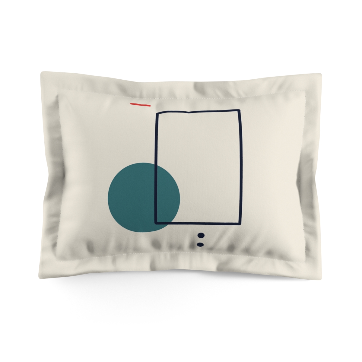 Offset Frame With Quiet Orbit designer printed pillows