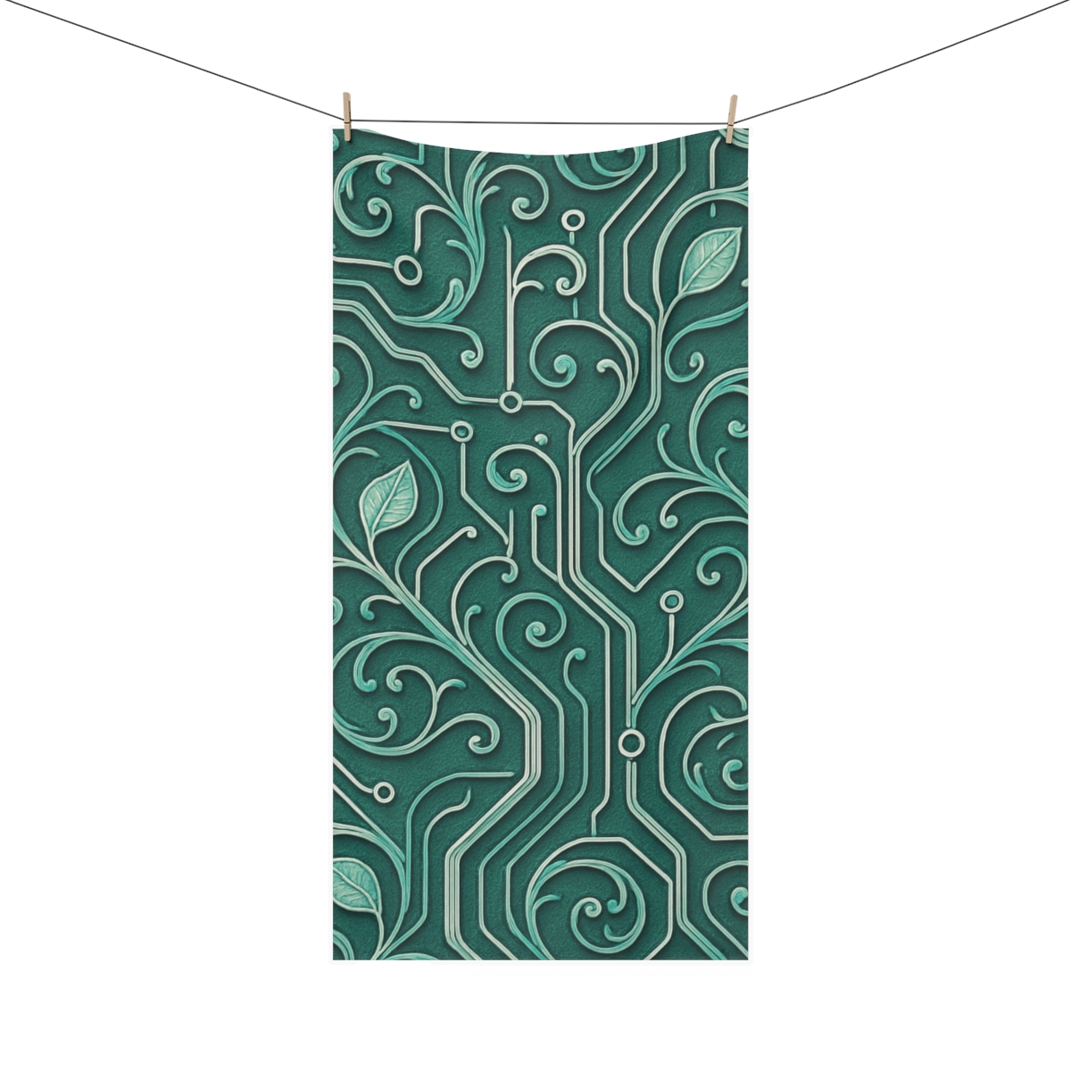 Vine Circuit Lattice soft cotton towels