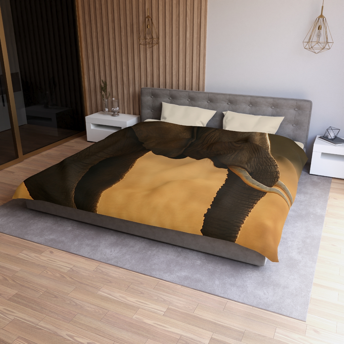 Gilded Horizon African Elephant unique patterned duvets