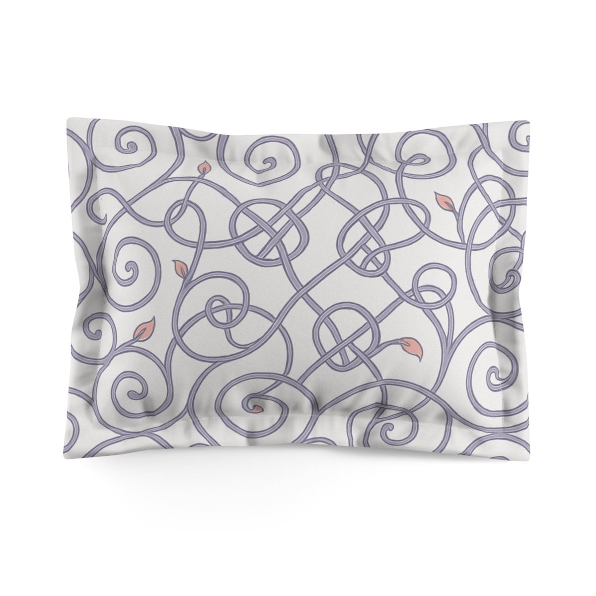 Vine Curl Lattice Drift designer printed pillows