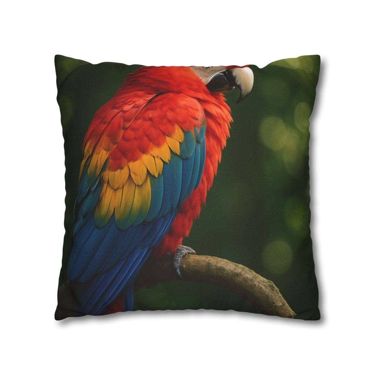 Canopy Flame Scarlet Macaw soft cotton pillow cases