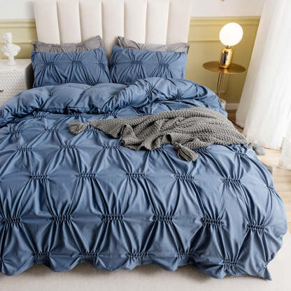 Pintuck Elastic Duvet Cover Set
