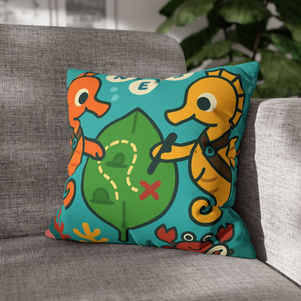 Underwater Map Makers The Seahorse Scouts custom pillow cases