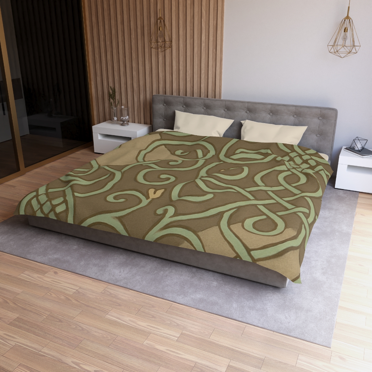 Vine Lattice Mosaic designer printed duvets
