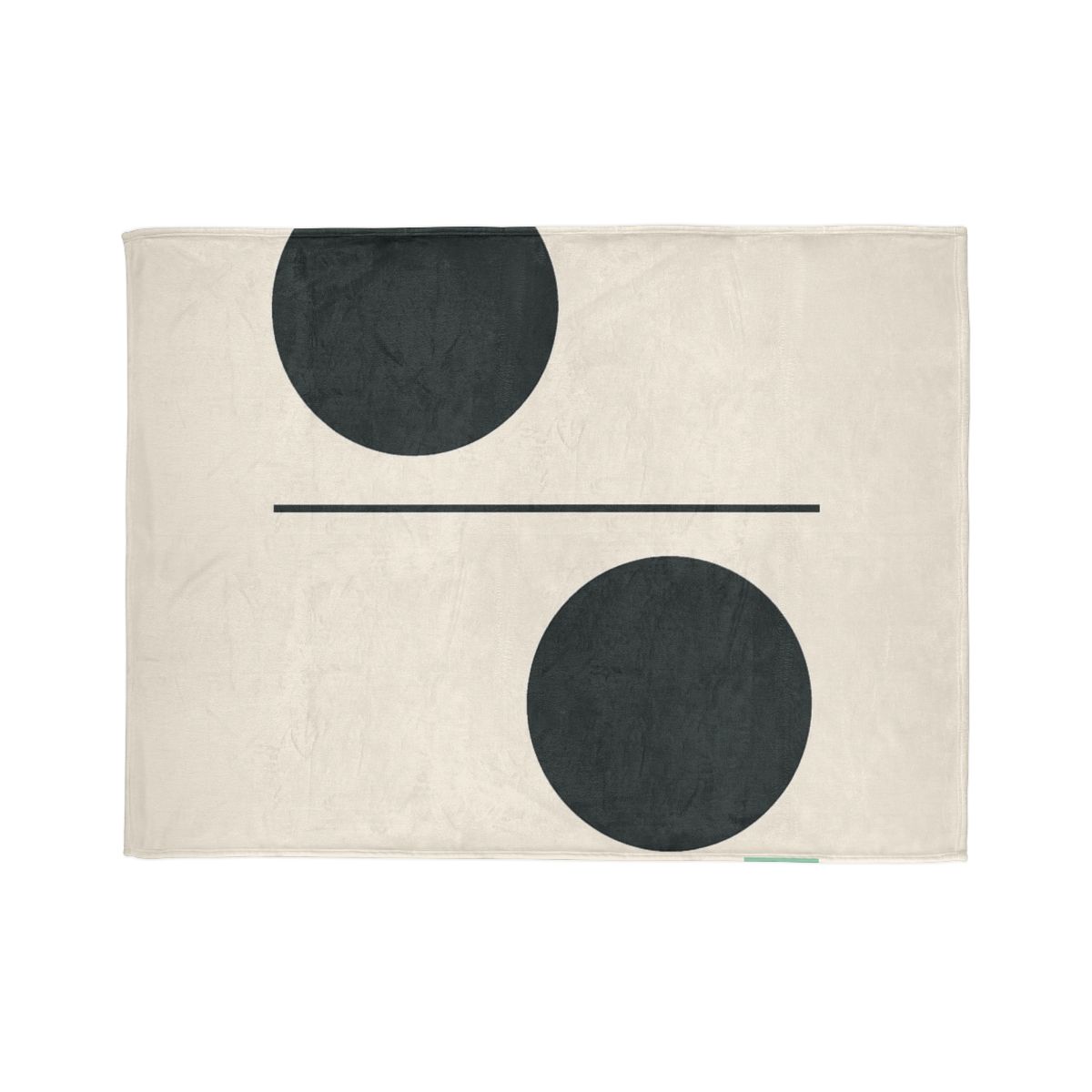 Offset Circle Bar Pairing soft fleece blankets