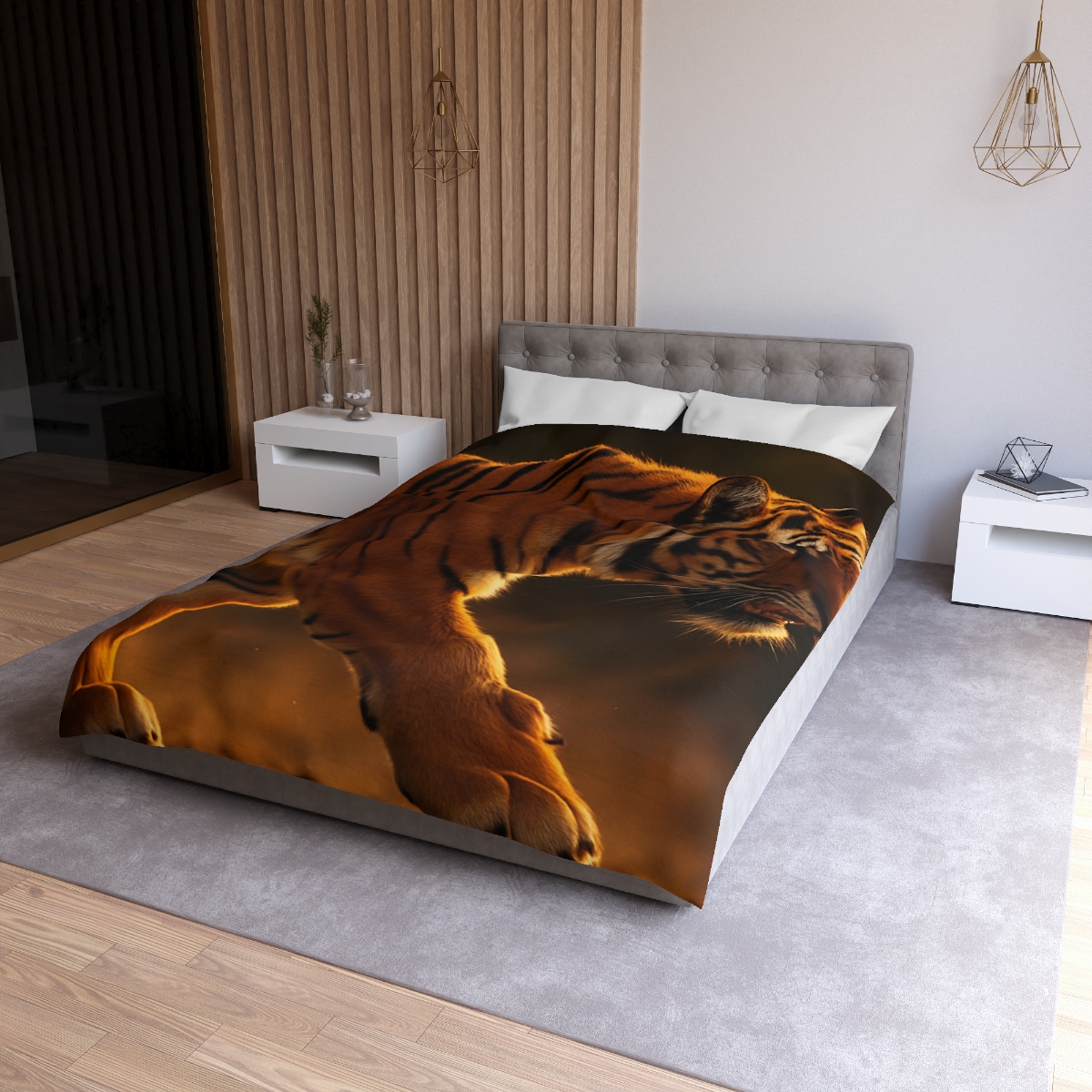 Forest Stalker Bengal Tiger personalized bedding duvets