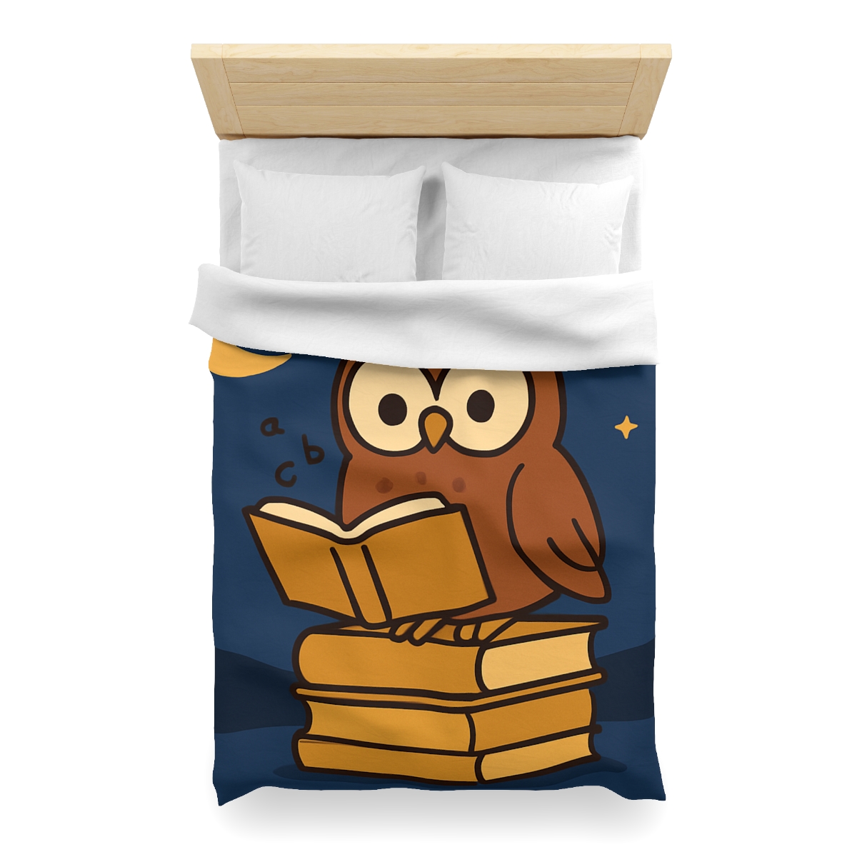 Moonlight Owl Library designer printed duvets