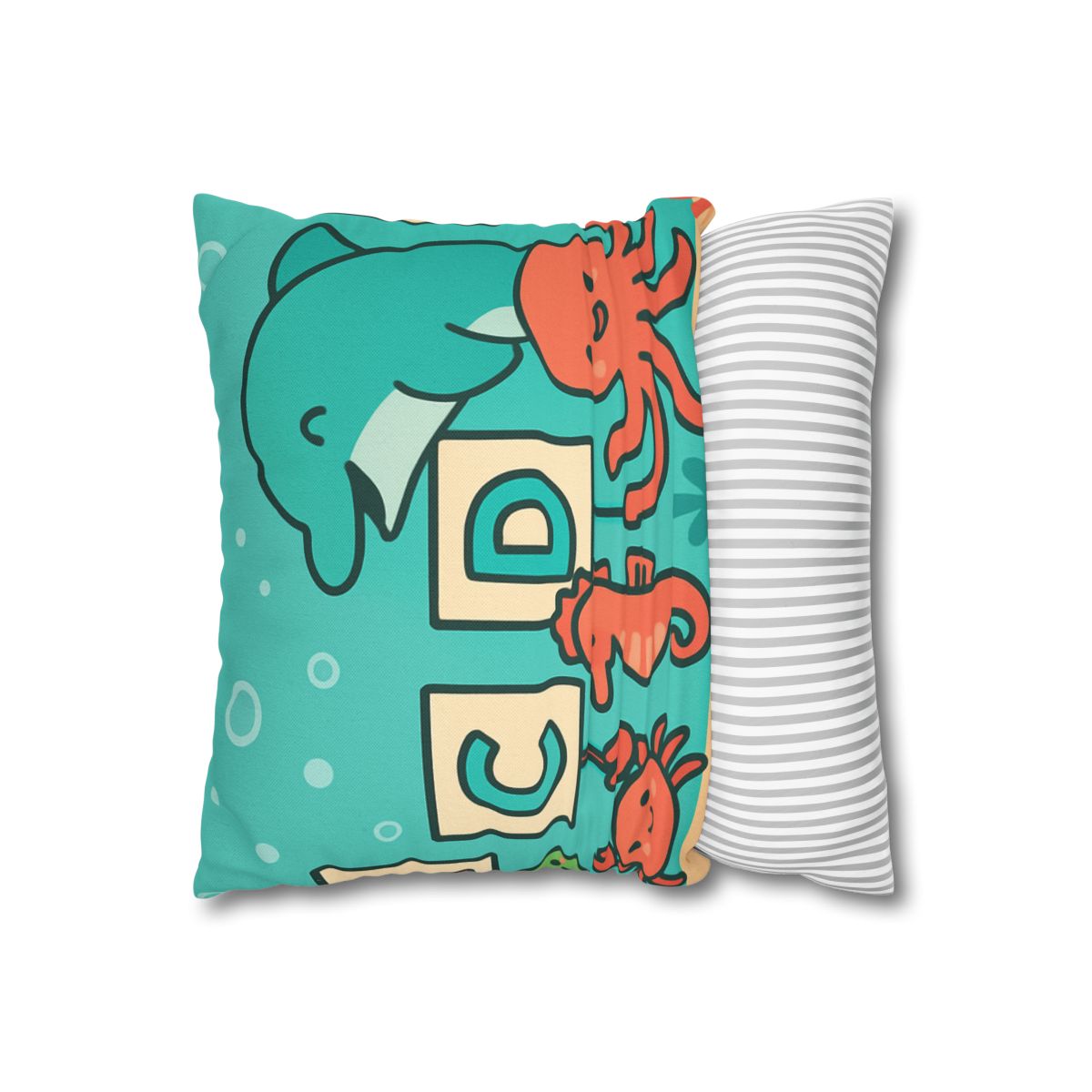 Coral Reef Alphabet Parade custom pillow cases