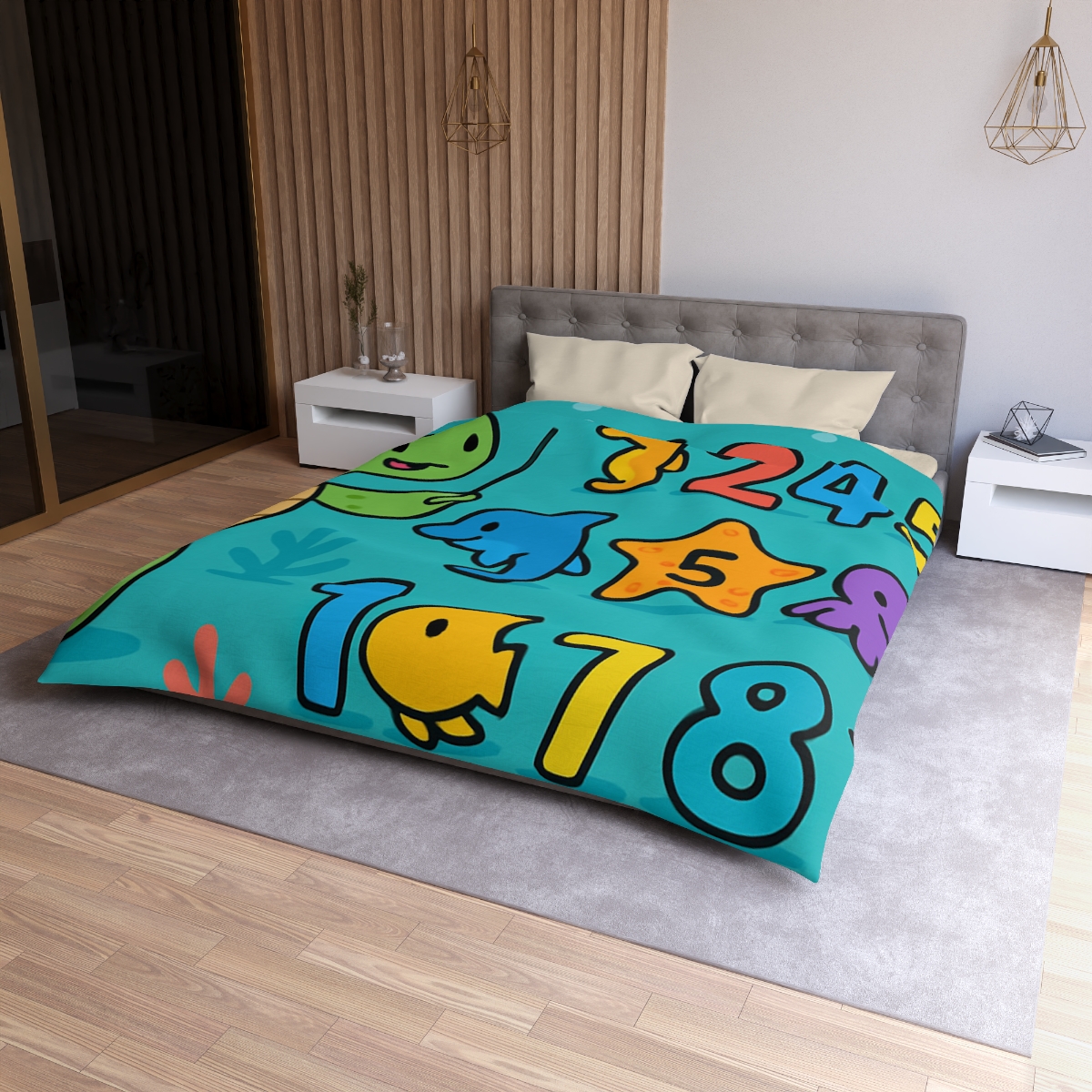 The Coral Reef Number Parade warm winter duvets