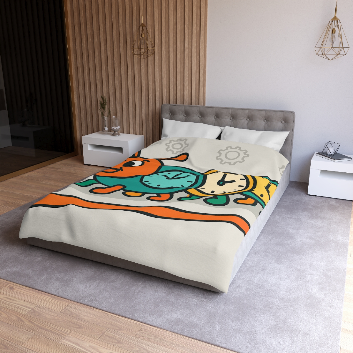 Clockwork Caterpillar Time Trek custom duvets