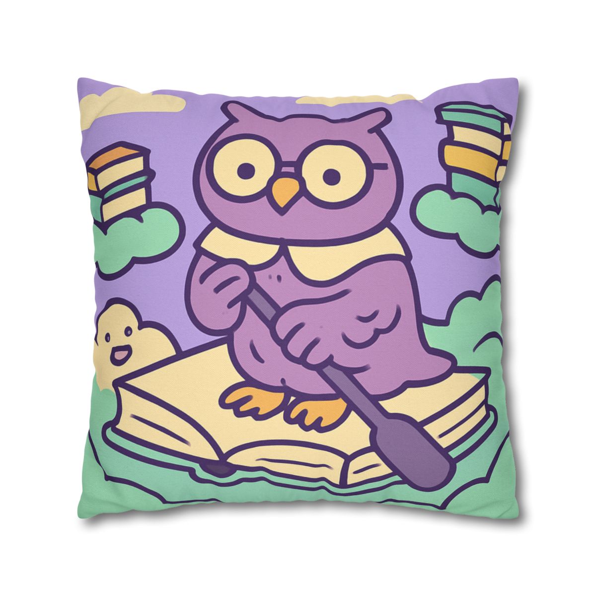 Cloud Library Owl Boat trendy patterned pillow cases