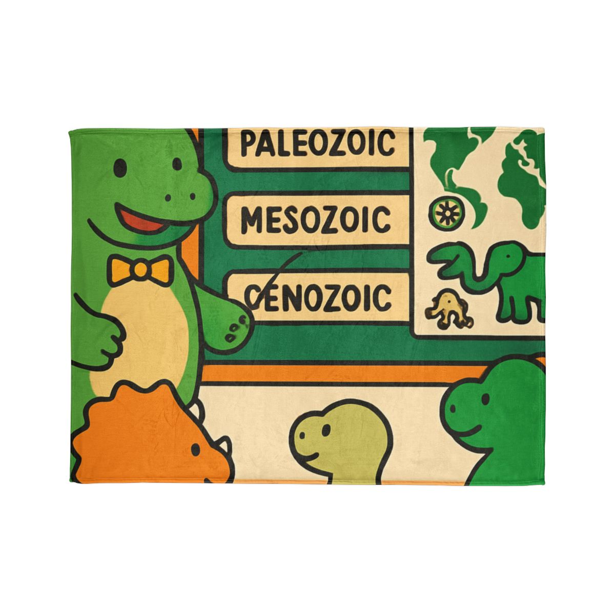 Time Traveling Dino Classroom designer printed blankets