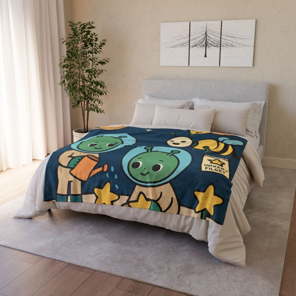 Comet Gardeners On Moon Meadow custom blankets