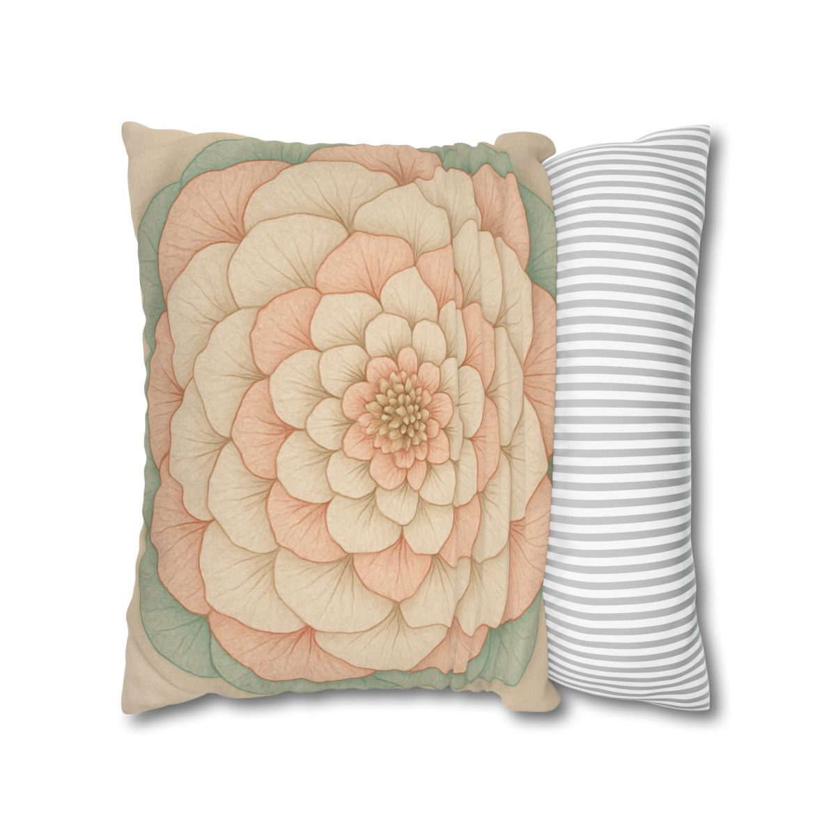 Petal Concentric Echoes soft cotton pillow cases