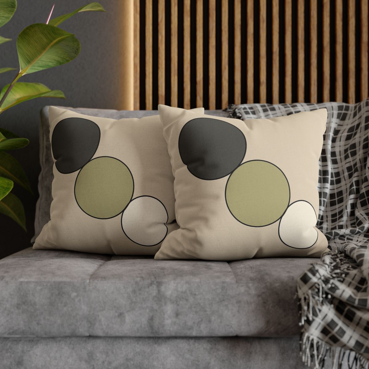 Staggered Trio Of Circles Harmony unique gift pillow cases