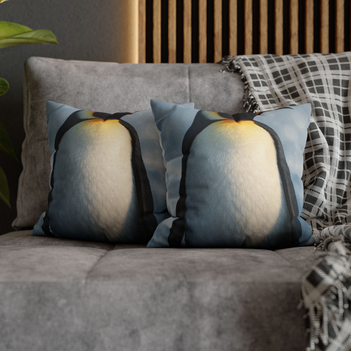 Frost Halo Emperor Penguin comfortable bedding pillow covers