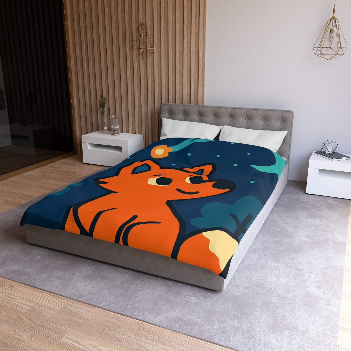 Starlight Forest Fox custom duvets