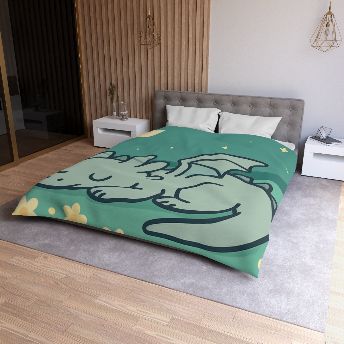 Moonlight Meadow Dragon stylish duvet covers