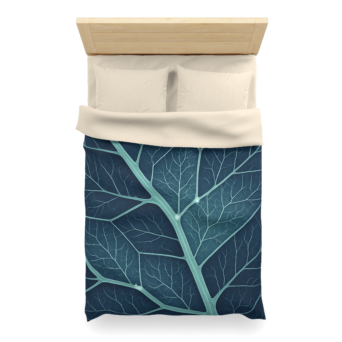 Leaf Vein Circuit Map designer printed duvets