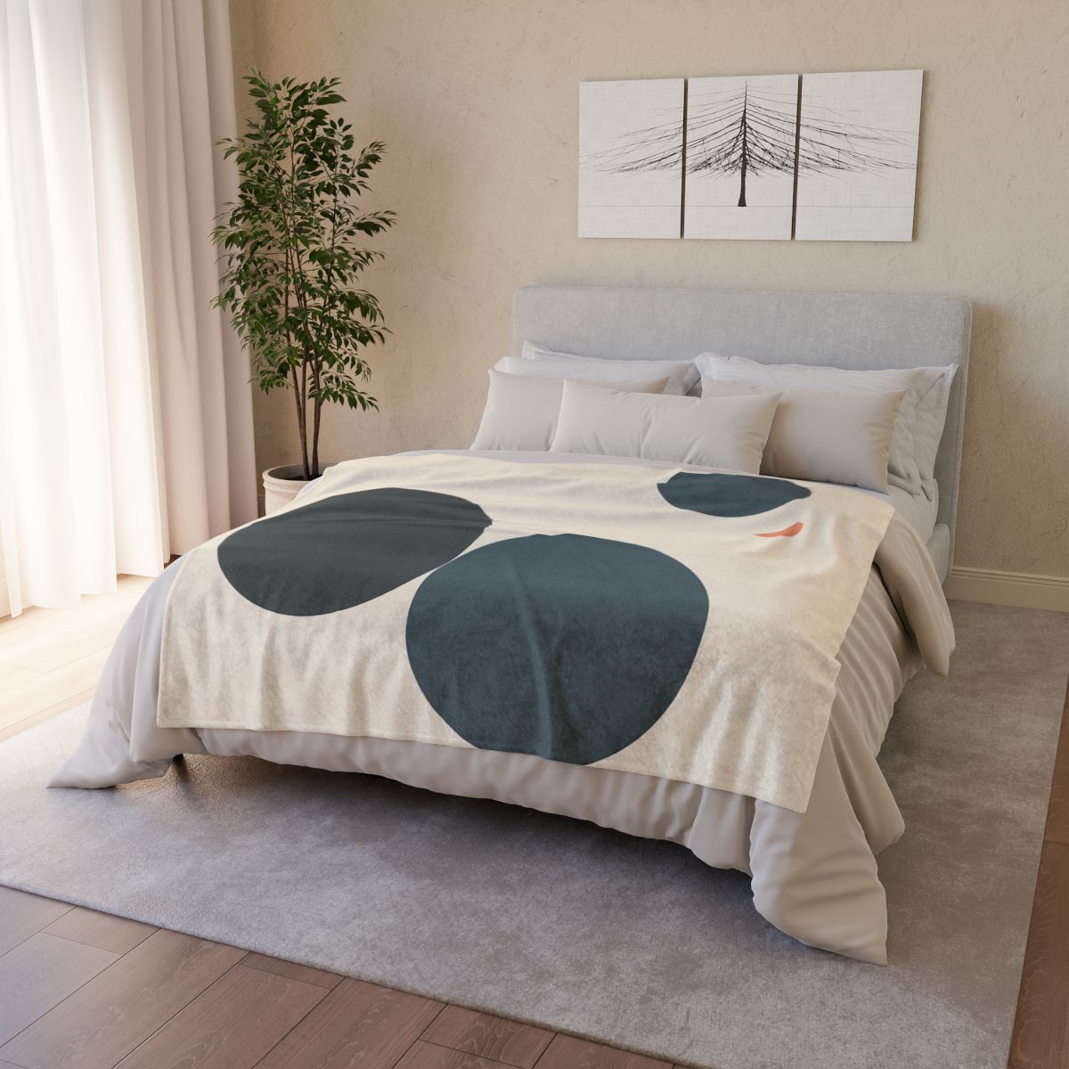 Three Circles With Shared Edge designer printed blankets
