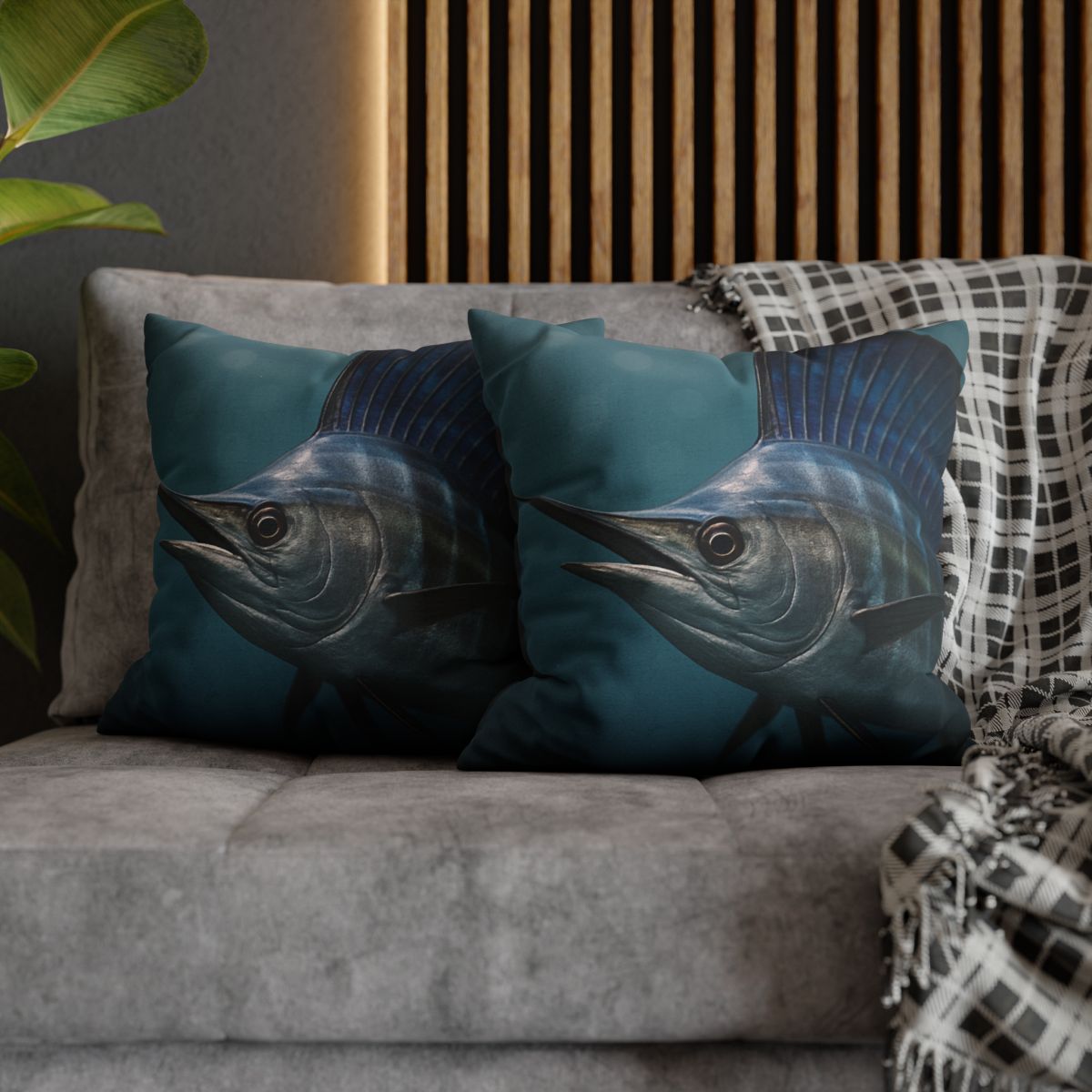 Prismatic Surge Sailfish designer print pillow cases