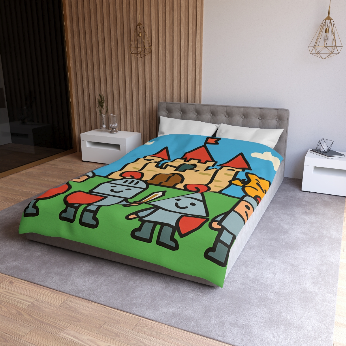Castle Of Shape Knights soft comforter duvets
