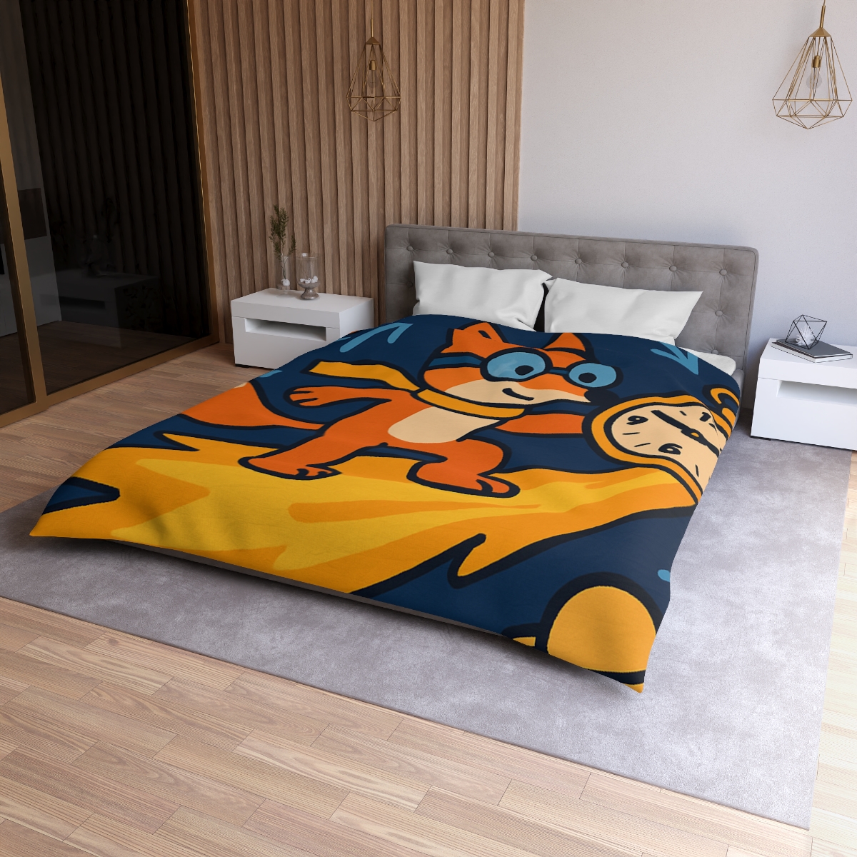 Time Traveling Comet Fox stylish duvet covers