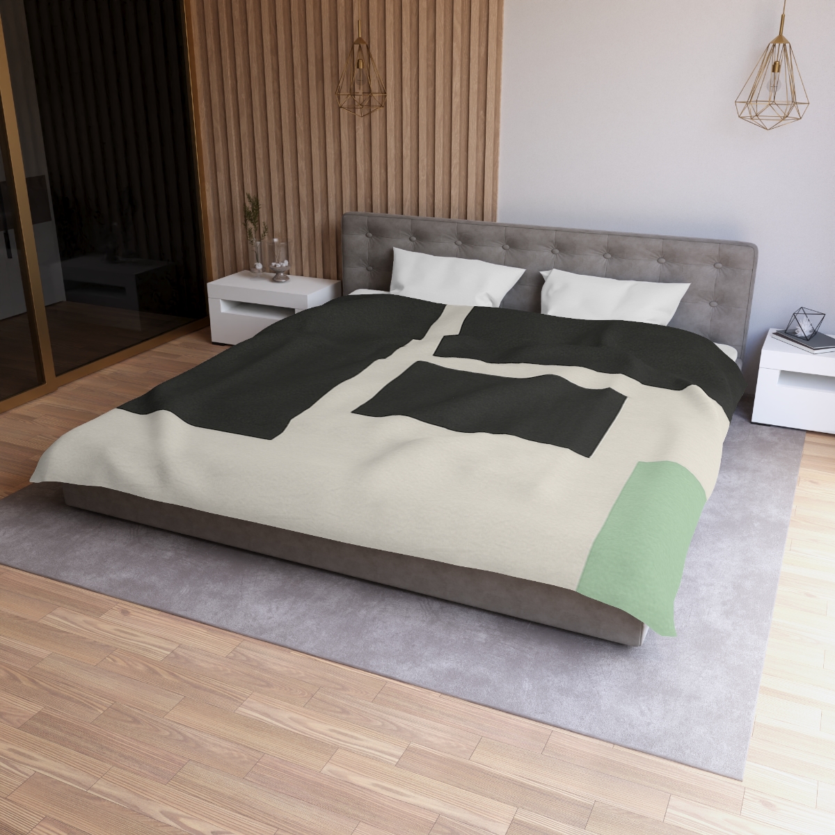 Offset Rectangle Quartet designer printed duvets