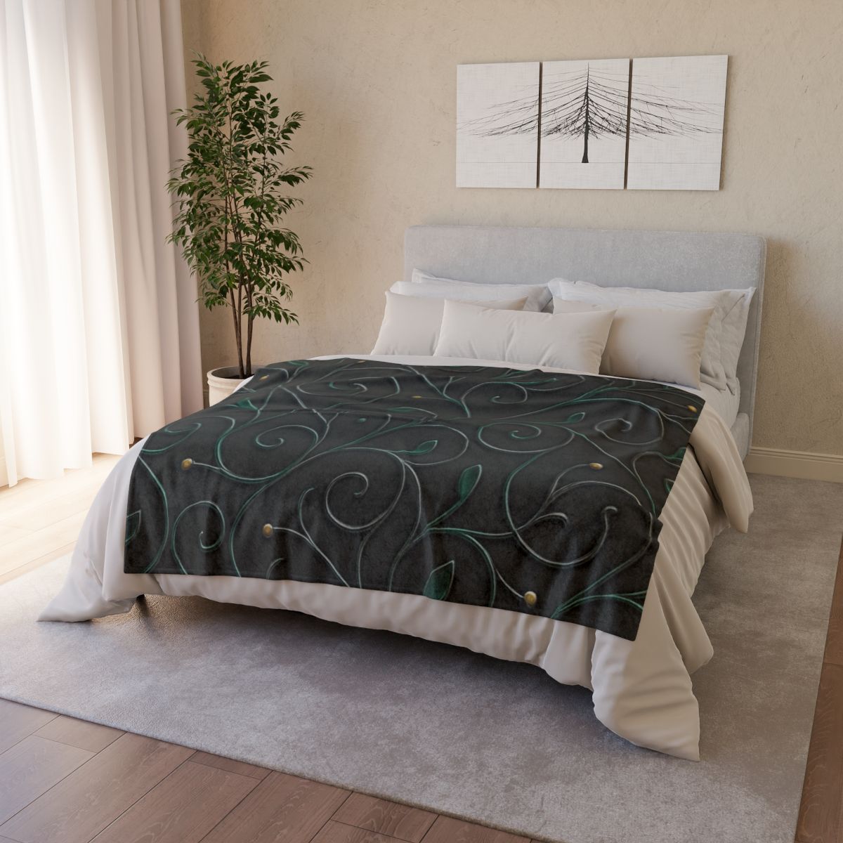 Vine Circuit Lattice trendy patterned blankets