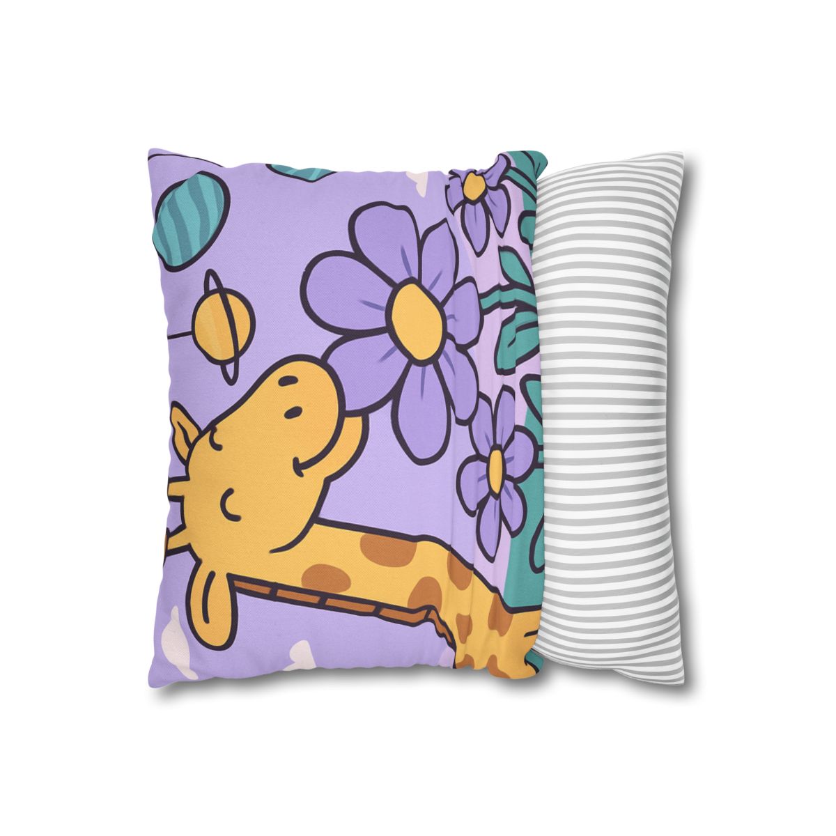 Galaxy Garden Giraffe trendy patterned pillow cases