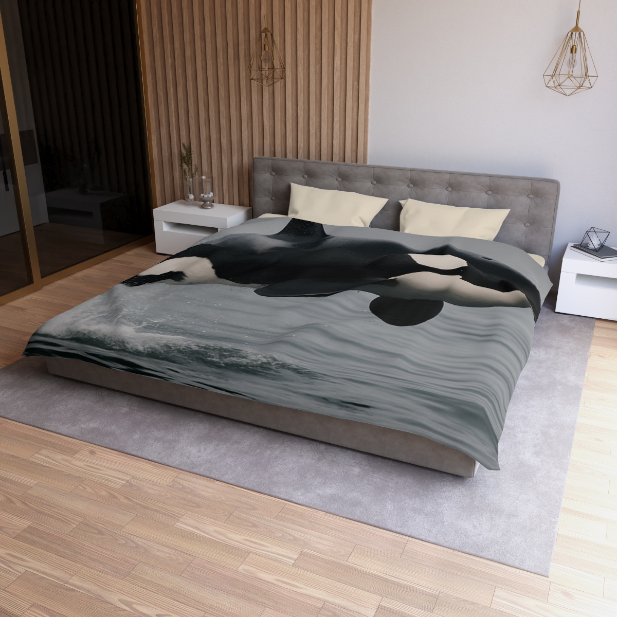 Tidal Monarch Orca custom duvets